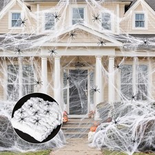 MAQIHAN 1000 sqft Spider Webs Halloween-Decorations 1000 sqft, Neutral picture