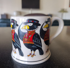 RARE HISTORIC ROYAL PALACES TOWER OF LONDON RAVENS ENGLAND GUARD COFFEE CUP MUG picture