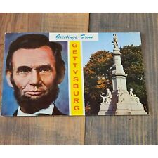Greetings From Gettysburg Postcard Chrome Divided picture