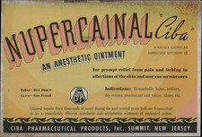 Vintage Advertising Ink Blotter NUPERCAINAL Ciba AN ANESTHETIC OINTMENT medical picture