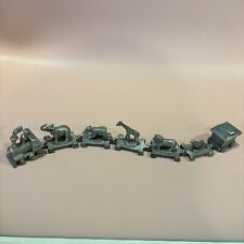 Vintage Fort Pewter Zoo Train Set, Set Of 7, Including Engine & Caboose picture