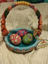 Jim Shore Heartwood Creek Hunting Eggs Finding Joy 4007945 with 3 Eggs Easter picture