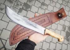 BEAUTIFUL CUSTOM HANDMADE 18'' HIGH CARBON STEEL TOOL HUNTING BOWIE WITH SHEATH picture