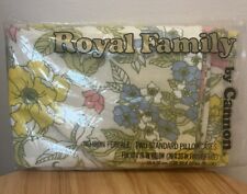 VINTAGE Royal Family By CANNON Two Standard Pillowcases No Iron Percale NEW Open picture