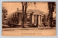 Easthampton, MA-Massachusetts, Post Office Antique, Vintage Souvenir Postcard picture