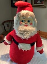 Vintage Roly Poly Santa - 34” - Celluloid Face picture