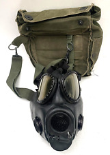 Vintage US Military Black Chemical Biological Gas Mask Model 84-MSA-2E27 C8R1 picture