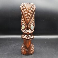 Vintage Kauri New Zealand Maori Ancestral Mask Teko Carved By Tobe picture