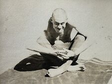 1960s Yoga pose Guy Athlete Young Shirtless Man ORIGINAL B&W PHOTO picture