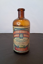 Antique Per-Hydro 3% Hydrogen Peroxide Brown Bottle - Wm H Loveland Co picture