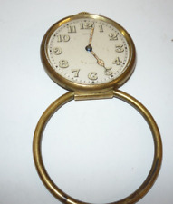 VINTAGE CORTLAND BRASS 8-DAY POCKET WATCH SWISS MADE 15 JEWELLS - RATCLIFFE 1939 picture