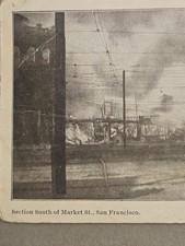 San Fransisco Earthquake Fire Disaster 1906 CA DB White Border Postcard picture