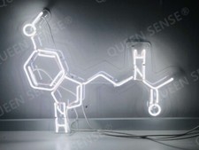 Organic Chemistry Melatonin Molecule Neon Sign Lamp Light 20"x16" With Dimmer VH picture