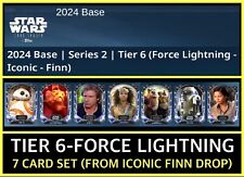 TIER 6 FORCE LIGHTNING 2024 7 CARD SET-iconic finn-TOPPS STAR WARS CARD TRADER picture