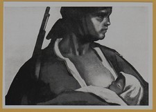 1960 Anti-War WWII Madonna Mother & Child Breastfeeding Soviet Art USSR Postcard picture