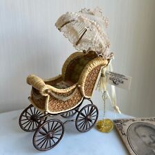 Vintage Kurt Adler Louis Nichole Victorian Baby Carriage Pram Ornament 2000 5” picture