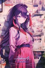 Hoshino Ai Waifu Anime Fanart Trading Collectible Card A5 With NFC VIDEO picture