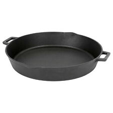 Bayou Classic 16 Inch Double Handled Cast Iron Skillet with Pour Spouts, Black picture