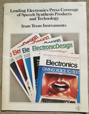1981 Texas Instruments Electronics Press Coverage of Speech Synthesis Products picture