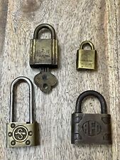 Vintage Antique Old Corbin Eagle ILCO Slaymaker Padlock Lot One Lock With Key picture