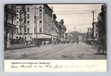 Raleigh NC-North Carolina, Fayetteville Street, Advertisement, Vintage Postcard picture