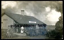 DREW Ontario 1900s Wellington. Train Station. Real Photo Postcard picture