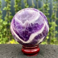 455G Natural Dream Amethyst Sphere Quartz Therapy Aura Crystal Ball picture