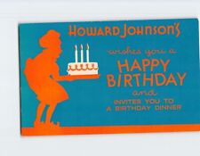 Postcard Howard Johnson's Wishes You A Happy Birthday Cake Art Print picture