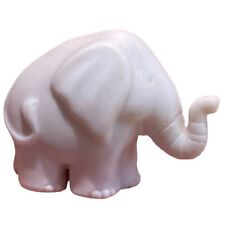 Small Vintage White Porcelain Elephant Hallmark Figurine Trunk Up picture