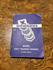 1951 Basic Navy Training Courses Mathematics Volume 1 Softcover NAVPERS 10069-A picture