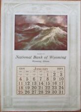Wyoming, IL 1914 Advertising Calendar/16x22 Poster: National Bank - Illinois Ill picture