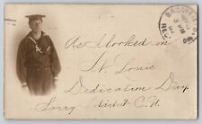 US Navy Sailor Dedication Day St. Louis 1903 Private Mailing Card RPPC Postcard picture