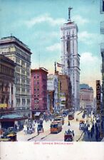 NEW YORK CITY - Upper Broadway Glitter Covered Postcard - udb (pre 1908) picture