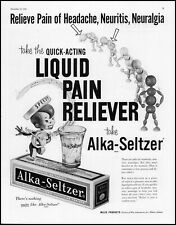 1959 Speedy Alka-Seltzer helps relieve pain Miles Labs retro art print ad L55 picture