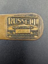 Antique Russell Road Equipment Letter Opener Genuine Bronze W&H.Co NJ VTG  picture
