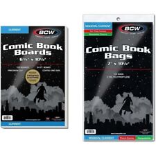 (50 Pack) BCW Resealable Thick Comic Book Bags (Modern/Current) and Boards New picture