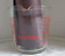 Vintage Fire King Block Lettering Measuring Cup Glass 499 -4 Cup -1 Quart -32 OZ picture