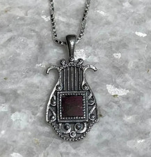David's Harp Nano Bible Pendant, 925 silver, The Lyre of David Pendant picture