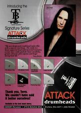 ATTACK Drumheads - Terry Bozzio - 1997 Print Advertisement picture