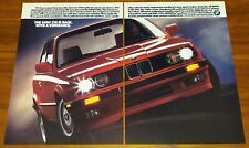 BMW 318is MAGAZINE ADVERTISEMENT PRINT AD E30 3 SERIES BACK WITH A VENGEANCE picture