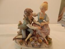 Vintage Lenwile Ardalt Japanese Courting Couple Bisque Figurine picture