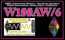 Pacificon Amateur Convention Santa Clara California W100AW/6 QSL Radio Postcard picture