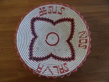 Southwestern Native Influenced Woven Basket Religious Christian Text Jesus Salva picture