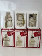 Lenox Lot Of 3 Ornaments Holiday Cheer Angel, Snowman & Santa New In Box picture