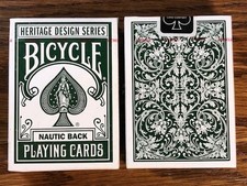 Bicycle Nautic Back (green) Heritage Design Series playing cards picture