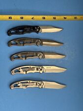 Lot of 5 Gerber Paraframe Skeleton Belt Clip Pocket knives.   #121A picture