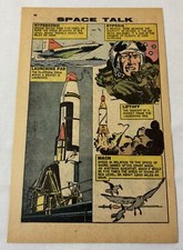 1960 cartoon page~ SPACE TALK Hypersonic, Hypoxia, Launching Pad, Liftoff, Mach picture