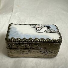 Beautiful Silver Toned Asian Shard Box picture