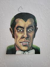 Vtg Halloween Dracula Vampire Eureka Usa Die Cut Paper Wall Hanging 13
