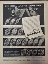Mido Multifort Swiss Watches 1944 Print Ad Du World War 2 Luxury German WW2 picture